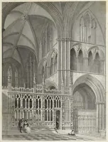An illustration from The history and antiquities of the cathedral church of Worcester: illustrated by a series of engravings of views, elevations, plans, and details of that edifice: including an architectural description of the church; and biographical anecdotes of the bishops and of other eminent persons connected with the cathedral (1836)