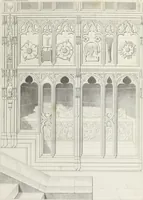 An illustration from The history and antiquities of the cathedral church of Worcester: illustrated by a series of engravings of views, elevations, plans, and details of that edifice: including an architectural description of the church; and biographical anecdotes of the bishops and of other eminent persons connected with the cathedral (1836)