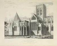 An illustration from The history and antiquities of the metropolitical church of York : illustrated by a series of engravings of views, elevations, plans and details of the architecture of that edifice : with biographical anecdotes of the archbishops (1836)