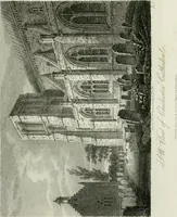 An illustration from History and antiquities of the cathedral churches of Great Britain : illustrated with a series of highly-finished engravings, exhibiting general and particular views, ground plans, and all the architectural features and ornaments in the various styles of building used in our ecclesiastical edifices (1814)