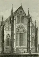 An illustration from History and antiquities of the cathedral churches of Great Britain : illustrated with a series of highly-finished engravings, exhibiting general and particular views, ground plans, and all the architectural features and ornaments in the various styles of building used in our ecclesiastical edifices (1814)