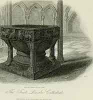 An illustration from History and antiquities of the cathedral churches of Great Britain : illustrated with a series of highly-finished engravings, exhibiting general and particular views, ground plans, and all the architectural features and ornaments in the various styles of building used in our ecclesiastical edifices (1814)