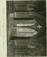 An illustration from History and antiquities of the cathedral churches of Great Britain : illustrated with a series of highly-finished engravings, exhibiting general and particular views, ground plans, and all the architectural features and ornaments in the various styles of building used in our ecclesiastical edifices (1814)