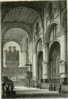 An illustration from History and antiquities of the cathedral churches of Great Britain : illustrated with a series of highly-finished engravings, exhibiting general and particular views, ground plans, and all the architectural features and ornaments in the various styles of building used in our ecclesiastical edifices (1814)