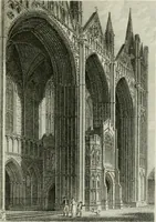 An illustration from History and antiquities of the cathedral churches of Great Britain : illustrated with a series of highly-finished engravings, exhibiting general and particular views, ground plans, and all the architectural features and ornaments in the various styles of building used in our ecclesiastical edifices (1814)