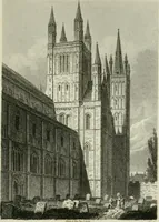 An illustration from History and antiquities of the cathedral churches of Great Britain : illustrated with a series of highly-finished engravings, exhibiting general and particular views, ground plans, and all the architectural features and ornaments in the various styles of building used in our ecclesiastical edifices (1814)