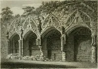 An illustration from History and antiquities of the cathedral churches of Great Britain : illustrated with a series of highly-finished engravings, exhibiting general and particular views, ground plans, and all the architectural features and ornaments in the various styles of building used in our ecclesiastical edifices (1814)
