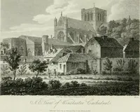 Picture 60 of 64 from History and antiquities of the cathedral churches of Great Britain : illustrated with a series of highly-finished engravings, exhibiting general and particular views, ground plans, and all the architectural features and ornaments in the various styles of building used in our ecclesiastical edifices (1814), leaf 240