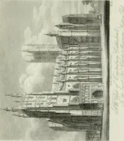 An illustration from History and antiquities of the cathedral churches of Great Britain : illustrated with a series of highly-finished engravings, exhibiting general and particular views, ground plans, and all the architectural features and ornaments in the various styles of building used in our ecclesiastical edifices (1814)