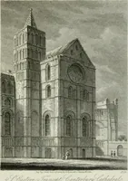 An illustration from History and antiquities of the cathedral churches of Great Britain : illustrated with a series of highly-finished engravings, exhibiting general and particular views, ground plans, and all the architectural features and ornaments in the various styles of building used in our ecclesiastical edifices (1814)