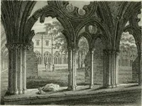 An illustration from History and antiquities of the cathedral churches of Great Britain : illustrated with a series of highly-finished engravings, exhibiting general and particular views, ground plans, and all the architectural features and ornaments in the various styles of building used in our ecclesiastical edifices (1814)