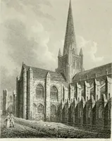An illustration from History and antiquities of the cathedral churches of Great Britain : illustrated with a series of highly-finished engravings, exhibiting general and particular views, ground plans, and all the architectural features and ornaments in the various styles of building used in our ecclesiastical edifices (1814)
