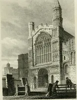 An illustration from History and antiquities of the cathedral churches of Great Britain : illustrated with a series of highly-finished engravings, exhibiting general and particular views, ground plans, and all the architectural features and ornaments in the various styles of building used in our ecclesiastical edifices (1814)
