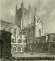 An illustration from History and antiquities of the cathedral churches of Great Britain : illustrated with a series of highly-finished engravings, exhibiting general and particular views, ground plans, and all the architectural features and ornaments in the various styles of building used in our ecclesiastical edifices (1814)