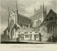 An illustration from History and antiquities of the cathedral churches of Great Britain : illustrated with a series of highly-finished engravings, exhibiting general and particular views, ground plans, and all the architectural features and ornaments in the various styles of building used in our ecclesiastical edifices (1814)