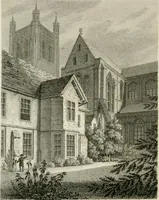 An illustration from History and antiquities of the cathedral churches of Great Britain : illustrated with a series of highly-finished engravings, exhibiting general and particular views, ground plans, and all the architectural features and ornaments in the various styles of building used in our ecclesiastical edifices (1814)