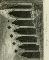An illustration from History and antiquities of the cathedral churches of Great Britain : illustrated with a series of highly-finished engravings, exhibiting general and particular views, ground plans, and all the architectural features and ornaments in the various styles of building used in our ecclesiastical edifices (1814)