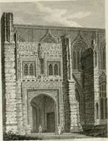 An illustration from History and antiquities of the cathedral churches of Great Britain : illustrated with a series of highly-finished engravings, exhibiting general and particular views, ground plans, and all the architectural features and ornaments in the various styles of building used in our ecclesiastical edifices (1814)