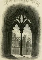 An illustration from History and antiquities of the cathedral churches of Great Britain : illustrated with a series of highly-finished engravings, exhibiting general and particular views, ground plans, and all the architectural features and ornaments in the various styles of building used in our ecclesiastical edifices (1814)
