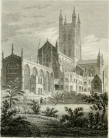 An illustration from History and antiquities of the cathedral churches of Great Britain : illustrated with a series of highly-finished engravings, exhibiting general and particular views, ground plans, and all the architectural features and ornaments in the various styles of building used in our ecclesiastical edifices (1814)