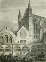 An illustration from History and antiquities of the cathedral churches of Great Britain : illustrated with a series of highly-finished engravings, exhibiting general and particular views, ground plans, and all the architectural features and ornaments in the various styles of building used in our ecclesiastical edifices (1814)