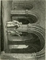 An illustration from History and antiquities of the cathedral churches of Great Britain : illustrated with a series of highly-finished engravings, exhibiting general and particular views, ground plans, and all the architectural features and ornaments in the various styles of building used in our ecclesiastical edifices (1814)