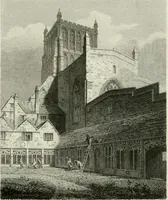 An illustration from History and antiquities of the cathedral churches of Great Britain : illustrated with a series of highly-finished engravings, exhibiting general and particular views, ground plans, and all the architectural features and ornaments in the various styles of building used in our ecclesiastical edifices (1814)