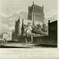 An illustration from History and antiquities of the cathedral churches of Great Britain : illustrated with a series of highly-finished engravings, exhibiting general and particular views, ground plans, and all the architectural features and ornaments in the various styles of building used in our ecclesiastical edifices (1814)