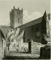An illustration from History and antiquities of the cathedral churches of Great Britain : illustrated with a series of highly-finished engravings, exhibiting general and particular views, ground plans, and all the architectural features and ornaments in the various styles of building used in our ecclesiastical edifices (1814)
