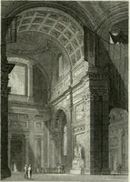 An illustration from History and antiquities of the cathedral churches of Great Britain : illustrated with a series of highly-finished engravings, exhibiting general and particular views, ground plans, and all the architectural features and ornaments in the various styles of building used in our ecclesiastical edifices (1814)