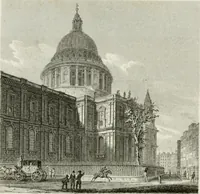 An illustration from History and antiquities of the cathedral churches of Great Britain : illustrated with a series of highly-finished engravings, exhibiting general and particular views, ground plans, and all the architectural features and ornaments in the various styles of building used in our ecclesiastical edifices (1814)