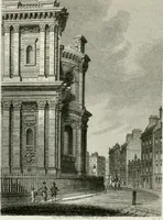 An illustration from History and antiquities of the cathedral churches of Great Britain : illustrated with a series of highly-finished engravings, exhibiting general and particular views, ground plans, and all the architectural features and ornaments in the various styles of building used in our ecclesiastical edifices (1814)