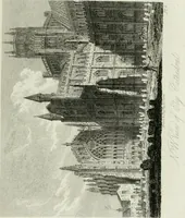 An illustration from History and antiquities of the cathedral churches of Great Britain : illustrated with a series of highly-finished engravings, exhibiting general and particular views, ground plans, and all the architectural features and ornaments in the various styles of building used in our ecclesiastical edifices (1814)