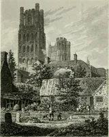 An illustration from History and antiquities of the cathedral churches of Great Britain : illustrated with a series of highly-finished engravings, exhibiting general and particular views, ground plans, and all the architectural features and ornaments in the various styles of building used in our ecclesiastical edifices (1814)