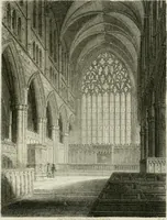 An illustration from History and antiquities of the cathedral churches of Great Britain : illustrated with a series of highly-finished engravings, exhibiting general and particular views, ground plans, and all the architectural features and ornaments in the various styles of building used in our ecclesiastical edifices (1814)