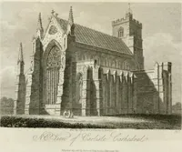 An illustration from History and antiquities of the cathedral churches of Great Britain : illustrated with a series of highly-finished engravings, exhibiting general and particular views, ground plans, and all the architectural features and ornaments in the various styles of building used in our ecclesiastical edifices (1814)