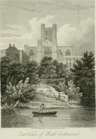 An illustration from History and antiquities of the cathedral churches of Great Britain : illustrated with a series of highly-finished engravings, exhibiting general and particular views, ground plans, and all the architectural features and ornaments in the various styles of building used in our ecclesiastical edifices (1814)