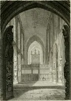 An illustration from History and antiquities of the cathedral churches of Great Britain : illustrated with a series of highly-finished engravings, exhibiting general and particular views, ground plans, and all the architectural features and ornaments in the various styles of building used in our ecclesiastical edifices (1814)