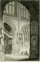An illustration from History and antiquities of the cathedral churches of Great Britain : illustrated with a series of highly-finished engravings, exhibiting general and particular views, ground plans, and all the architectural features and ornaments in the various styles of building used in our ecclesiastical edifices (1814)