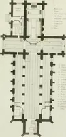 An illustration from History and antiquities of the cathedral churches of Great Britain : illustrated with a series of highly-finished engravings, exhibiting general and particular views, ground plans, and all the architectural features and ornaments in the various styles of building used in our ecclesiastical edifices (1814)