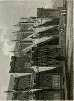 An illustration from History and antiquities of the cathedral churches of Great Britain : illustrated with a series of highly-finished engravings, exhibiting general and particular views, ground plans, and all the architectural features and ornaments in the various styles of building used in our ecclesiastical edifices (1814)