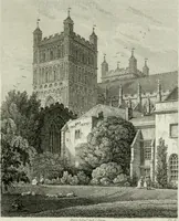 An illustration from History and antiquities of the cathedral churches of Great Britain : illustrated with a series of highly-finished engravings, exhibiting general and particular views, ground plans, and all the architectural features and ornaments in the various styles of building used in our ecclesiastical edifices (1814)