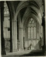 An illustration from History and antiquities of the cathedral churches of Great Britain : illustrated with a series of highly-finished engravings, exhibiting general and particular views, ground plans, and all the architectural features and ornaments in the various styles of building used in our ecclesiastical edifices (1814)