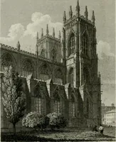 An illustration from History and antiquities of the cathedral churches of Great Britain : illustrated with a series of highly-finished engravings, exhibiting general and particular views, ground plans, and all the architectural features and ornaments in the various styles of building used in our ecclesiastical edifices (1814)