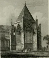 An illustration from History and antiquities of the cathedral churches of Great Britain : illustrated with a series of highly-finished engravings, exhibiting general and particular views, ground plans, and all the architectural features and ornaments in the various styles of building used in our ecclesiastical edifices (1814)
