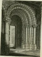 An illustration from History and antiquities of the cathedral churches of Great Britain : illustrated with a series of highly-finished engravings, exhibiting general and particular views, ground plans, and all the architectural features and ornaments in the various styles of building used in our ecclesiastical edifices (1814)
