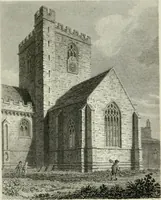 An illustration from History and antiquities of the cathedral churches of Great Britain : illustrated with a series of highly-finished engravings, exhibiting general and particular views, ground plans, and all the architectural features and ornaments in the various styles of building used in our ecclesiastical edifices (1814)