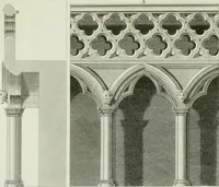 An illustration from History and antiquities of the cathedral churches of Great Britain : illustrated with a series of highly-finished engravings, exhibiting general and particular views, ground plans, and all the architectural features and ornaments in the various styles of building used in our ecclesiastical edifices (1814)