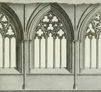 An illustration from History and antiquities of the cathedral churches of Great Britain : illustrated with a series of highly-finished engravings, exhibiting general and particular views, ground plans, and all the architectural features and ornaments in the various styles of building used in our ecclesiastical edifices (1814)