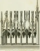 An illustration from History and antiquities of the cathedral churches of Great Britain : illustrated with a series of highly-finished engravings, exhibiting general and particular views, ground plans, and all the architectural features and ornaments in the various styles of building used in our ecclesiastical edifices (1814)